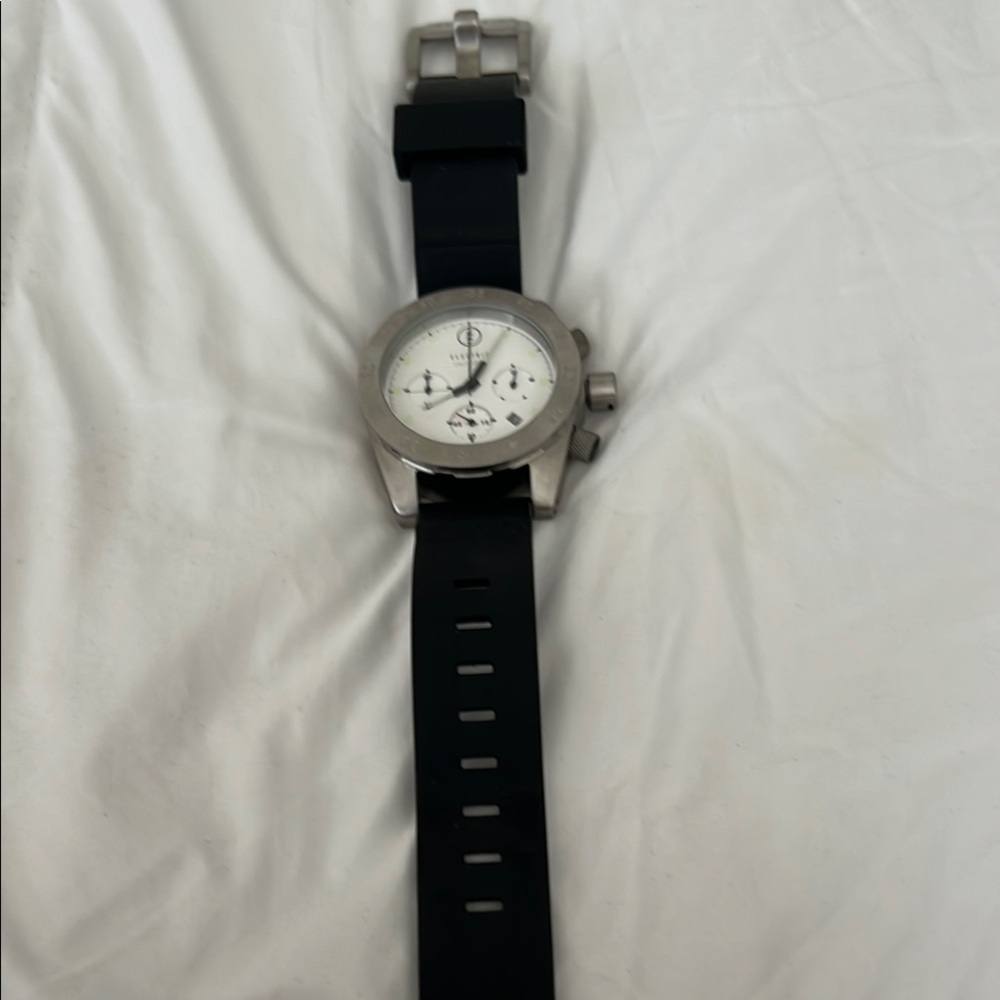 Men's Black and Silver Watch